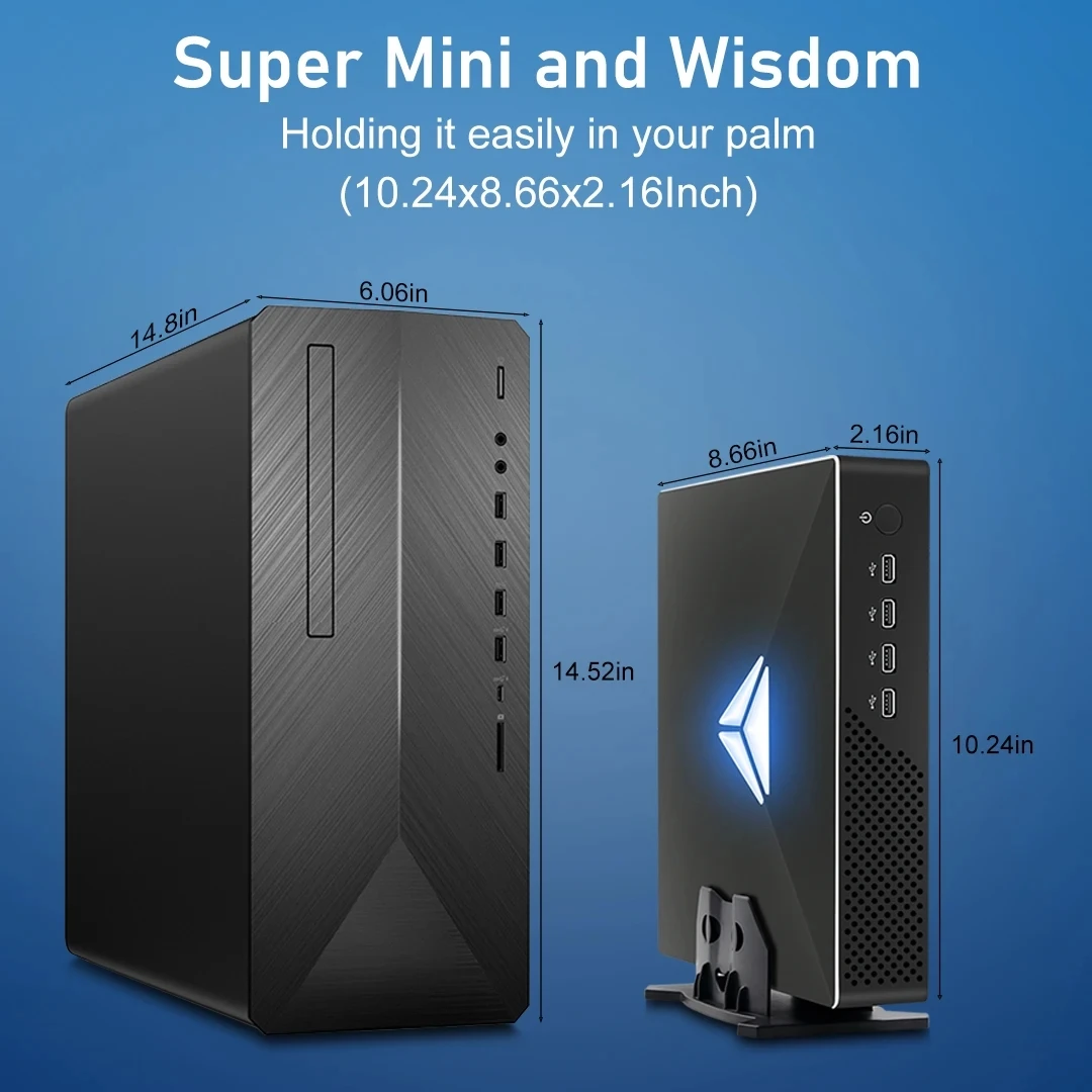 MSECORE MV200 Intel Core i9-9900KF RTX2060 8 Go Carte Dédiée Jeu Mini PC Windows 11 Bureau Ordinateur de Bureau NVcloser DDR4 4K wifi6