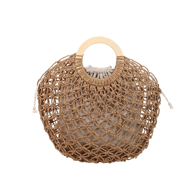

Bags women handbags ladies.French literary wind bag female 2025 portable hollow woven bag straw bag ins holiday wild beach bag