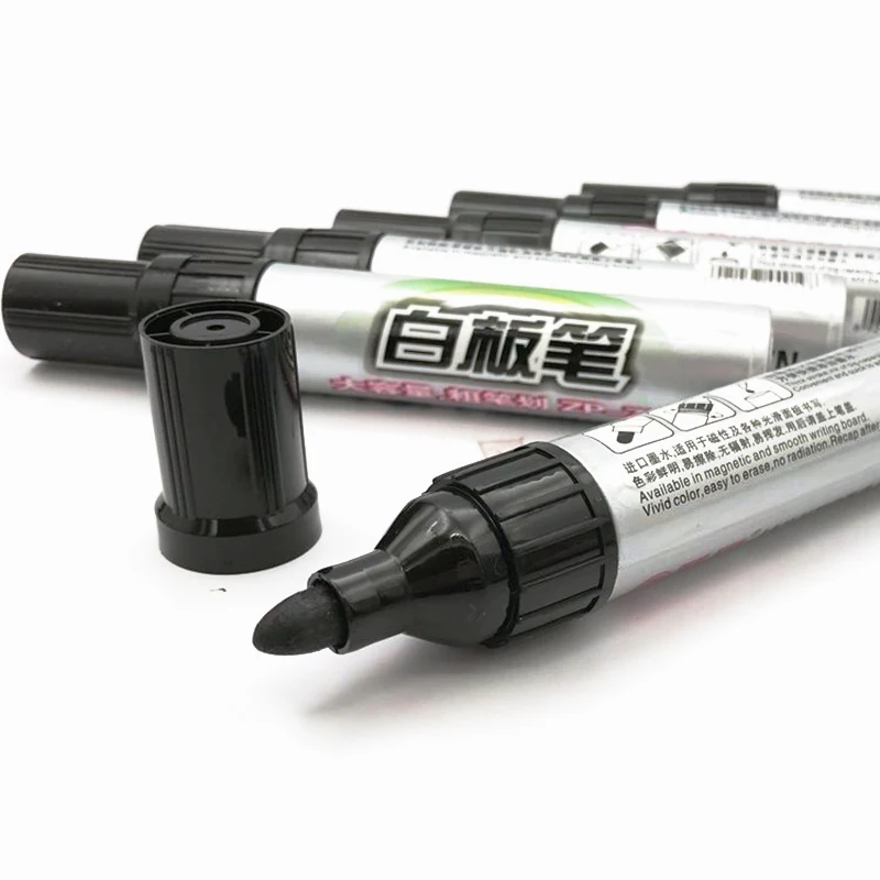 Refillable Whiteboard Markers Set - 6mm Jumbo Fiber Tip, Black/Red/Blue, Low-Odor Ink for Classroom & Office (High-Capacity）