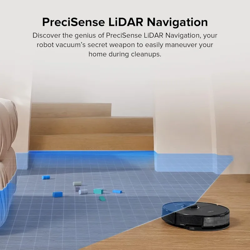 roborock S8 Robot Vacuum and Mop Cleaner, DuoRoller Brush, 6000Pa Suction, ReactiveAI 2.0 Obstacle Avoidance, Sonic Mopping