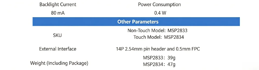 2,8/3,2/3,5 Zoll SPI Serieller Anschluss TFT LCD Kapazitiver Touchscreen-Display-Modul IPS-Version Schwarz – Detail 3