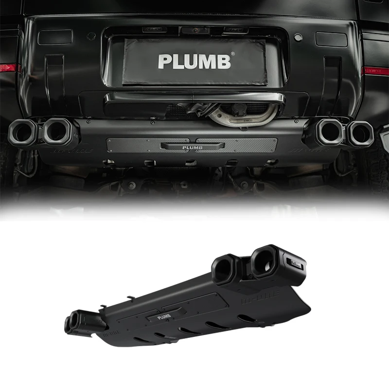 Plumb 2020+ Carbon Fiber Aluminum-magnesium Alloy Exhaust Upgrade Kit for Land Rover Defender L663 130 110 90