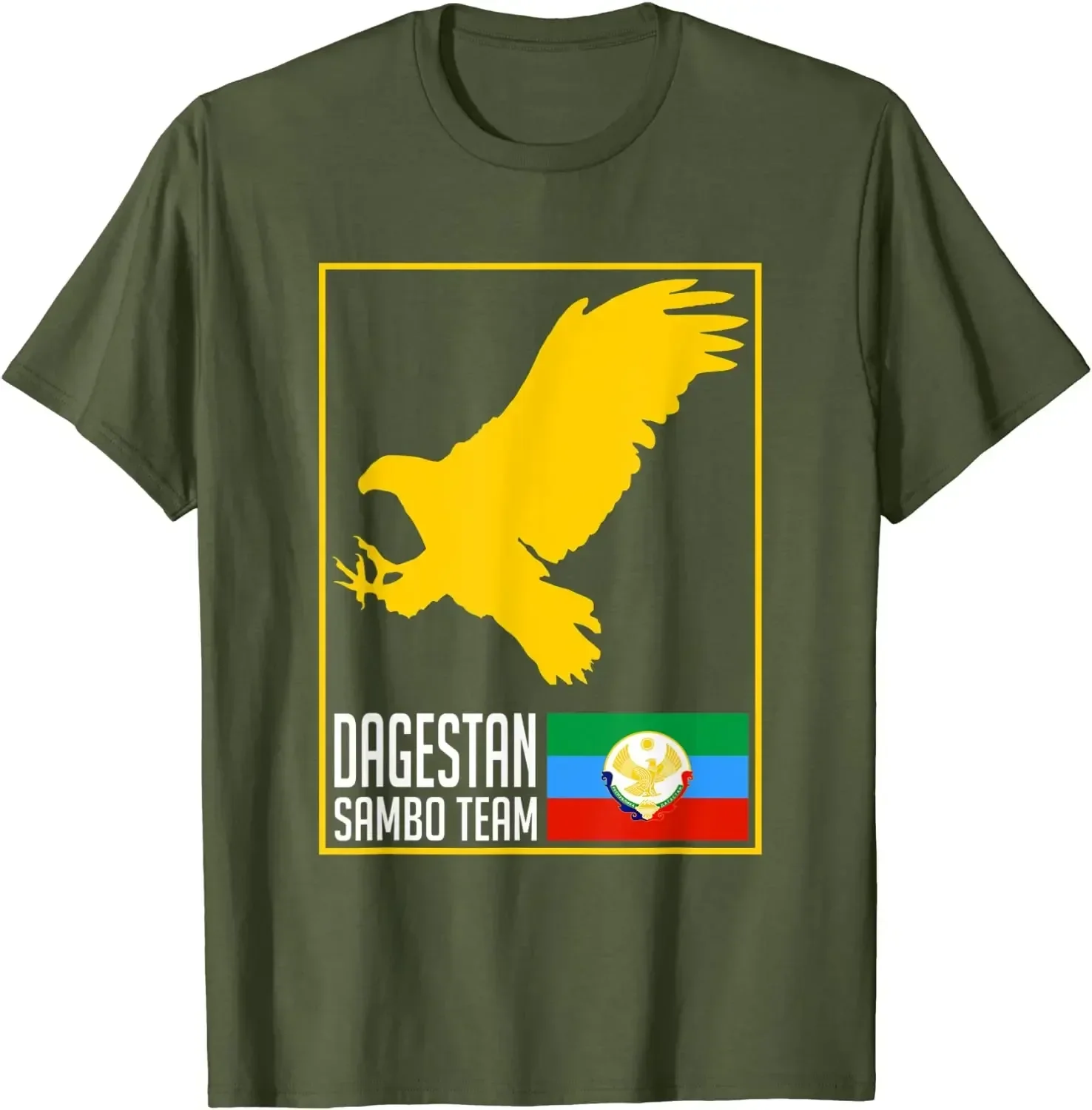 High-quality Cotton Short Sleeve O-Neck MensT Shirt New Dagestan Flag Dagestan Eagle Proud Dagestan Sambo Team heavyweight 2024