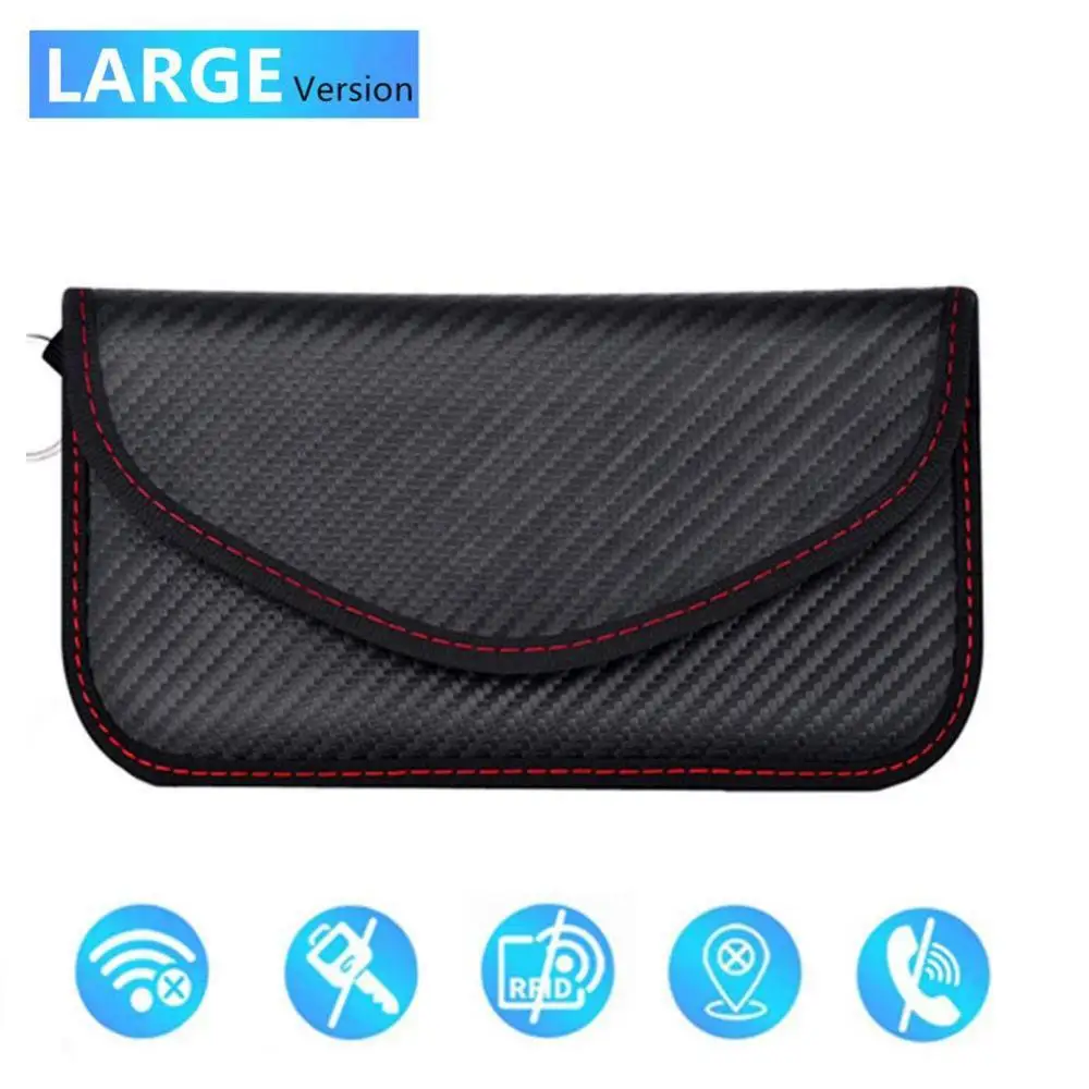 New Car Key Signal Blocking Shield Case Faraday Bag Protector Pouch Signal Blocker Case RF Signal Safe Lock Bag For Car Keys