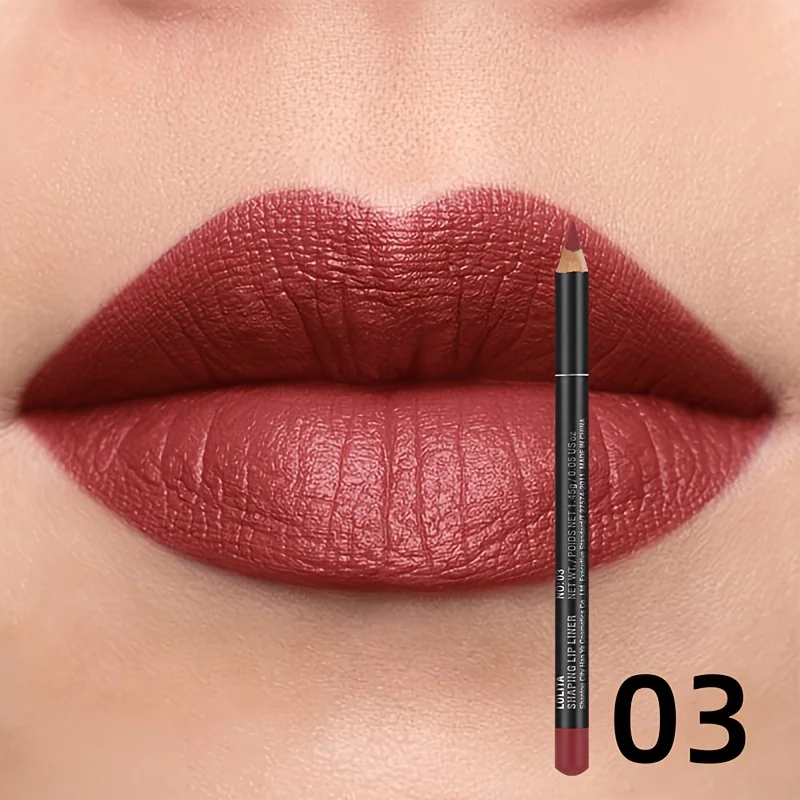 Matita per labbra opaca: formula impermeabile, a lunga durata, antiaderente con benefici idratanti, aspetto naturale per tutti i tipi di pelle