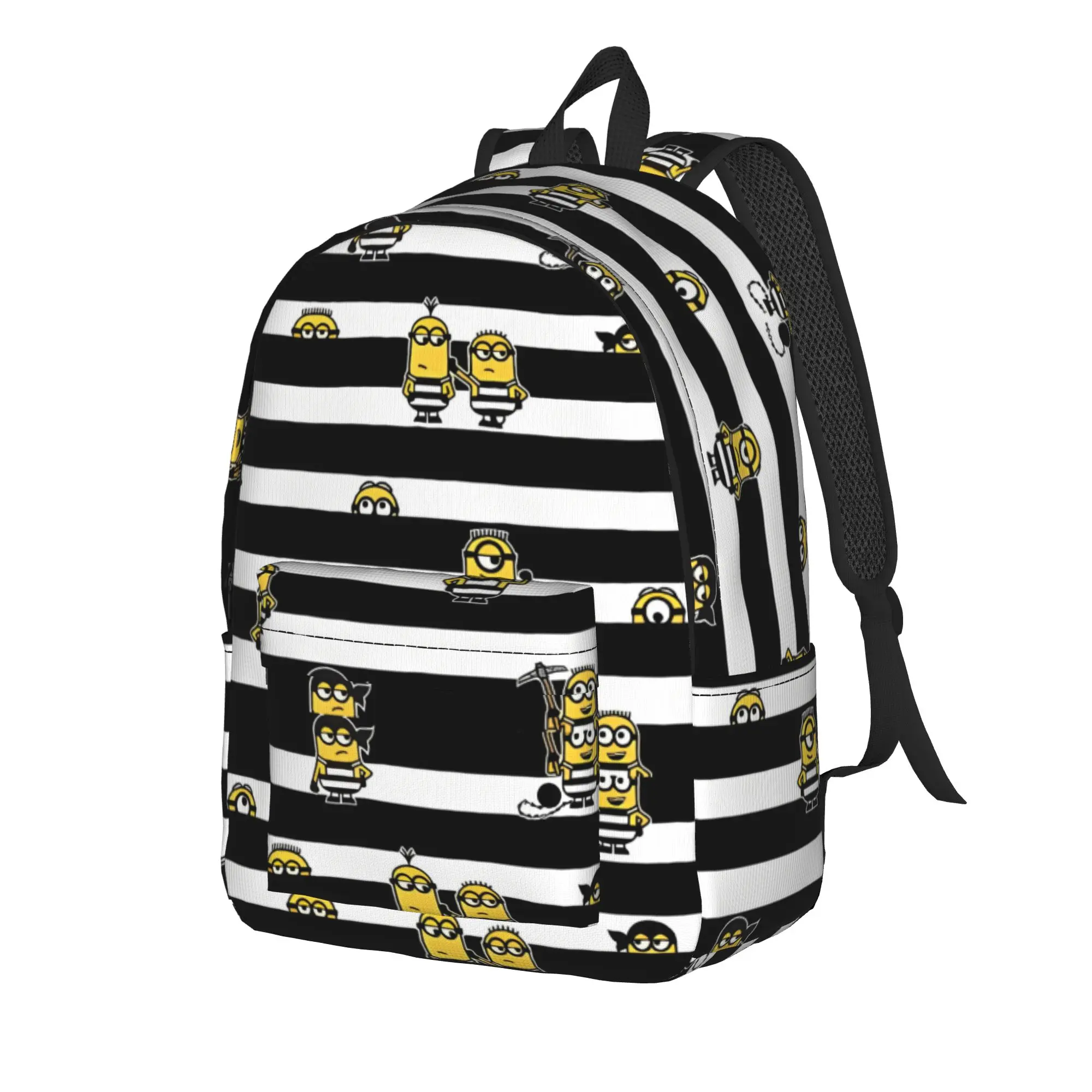 Cartoon M-Minions Backpack  Trekking Backpacks Youth Custom Breathable High School Bags Style Rucksack