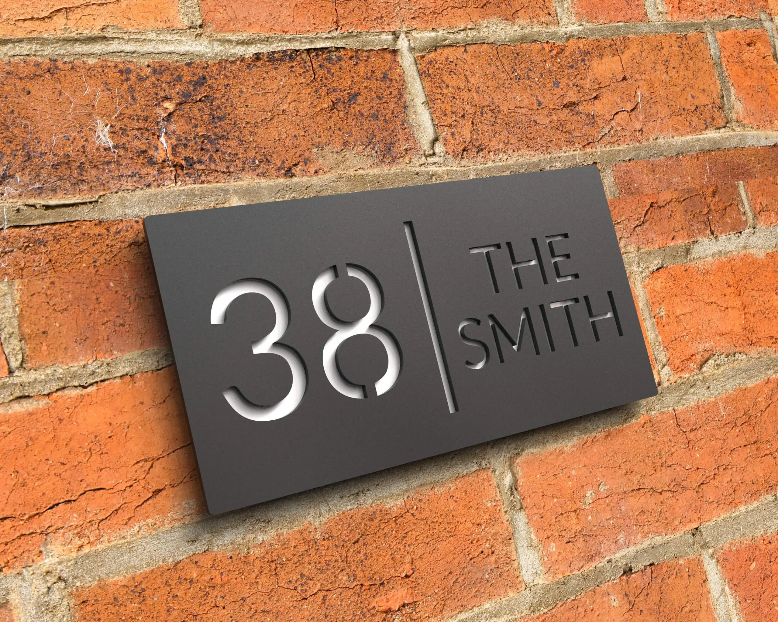 Custom Acrylic Door Sign 3D Floating Nordic Door Sign Personalized Laser Cutting Modern House Outdoor Street Address Name