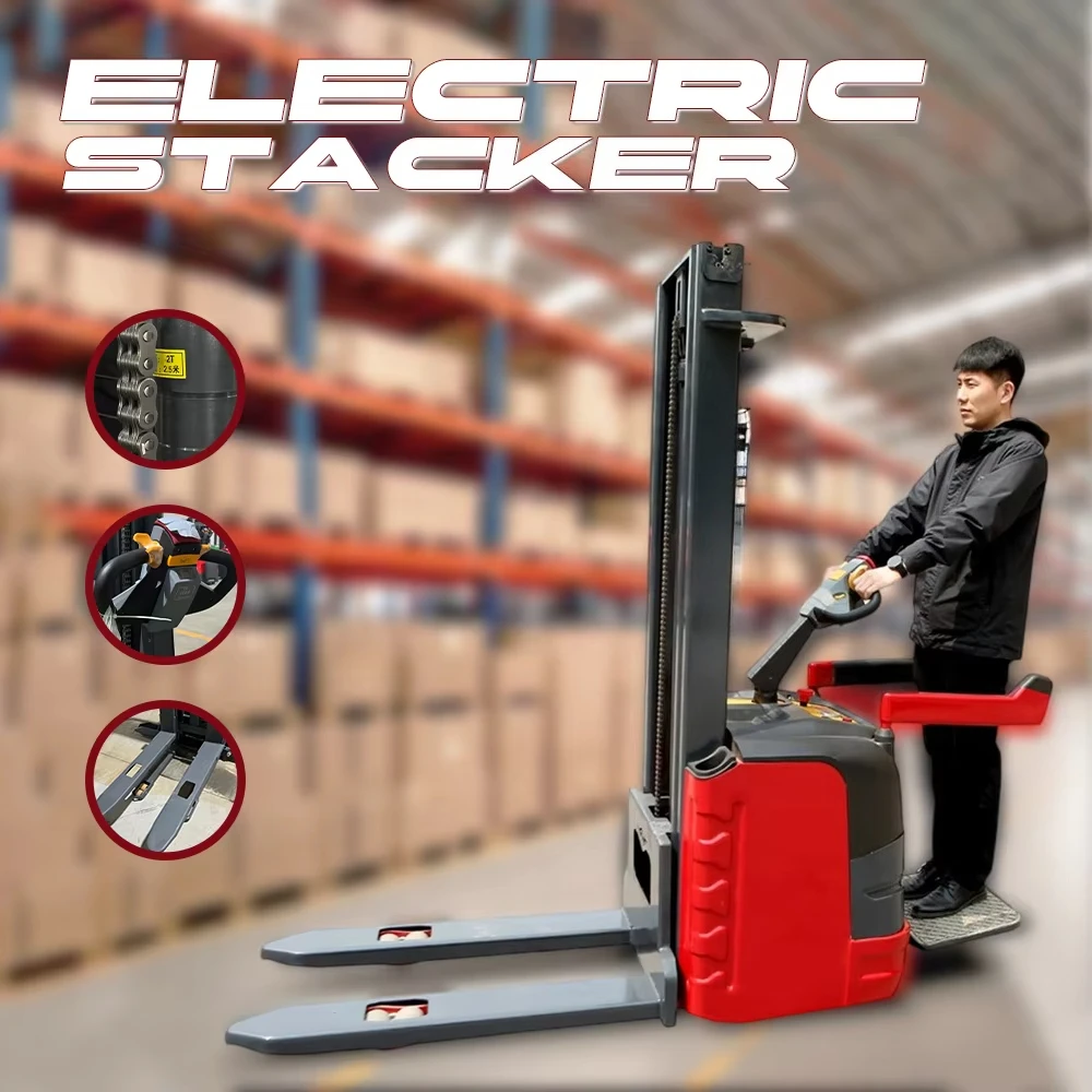 YG Customized Electric Stacker Factory Direct New Condition 1.5 Ton 3 M 4 M Station Driving 2 Ton Loading Capacity Mini Hydrauli