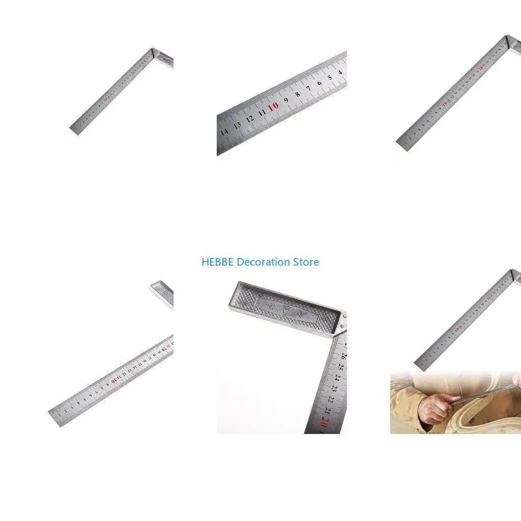 B0KC Portable 1Pc 30cm Stainless Steel Right Measuring Square Ruler New
