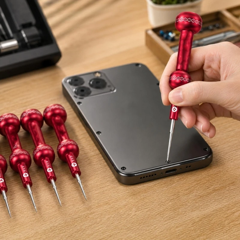 Manual Screwdriver Set with Different Screwhead Shapes for Routine Tightening, Screw Removal, Household Repairs, and Craft M4YD