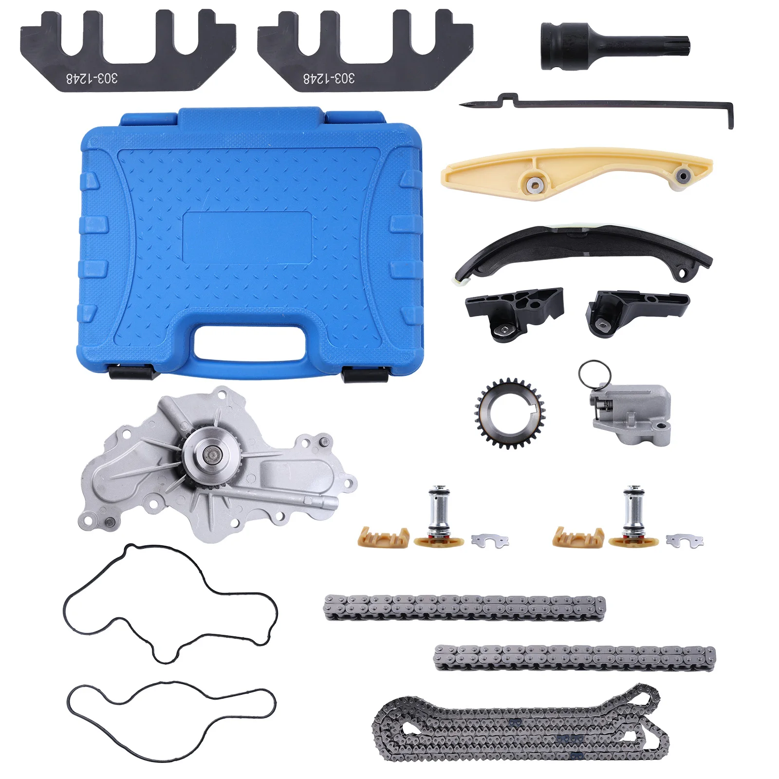 

Car Timing Chain Kit For Ford Explorer 3.5L V6 2011-2017 Taurus 3.5L V6 2013-2019 Flex 3.5L V6 2013-2016 303-1248 BL3Z-6268-A