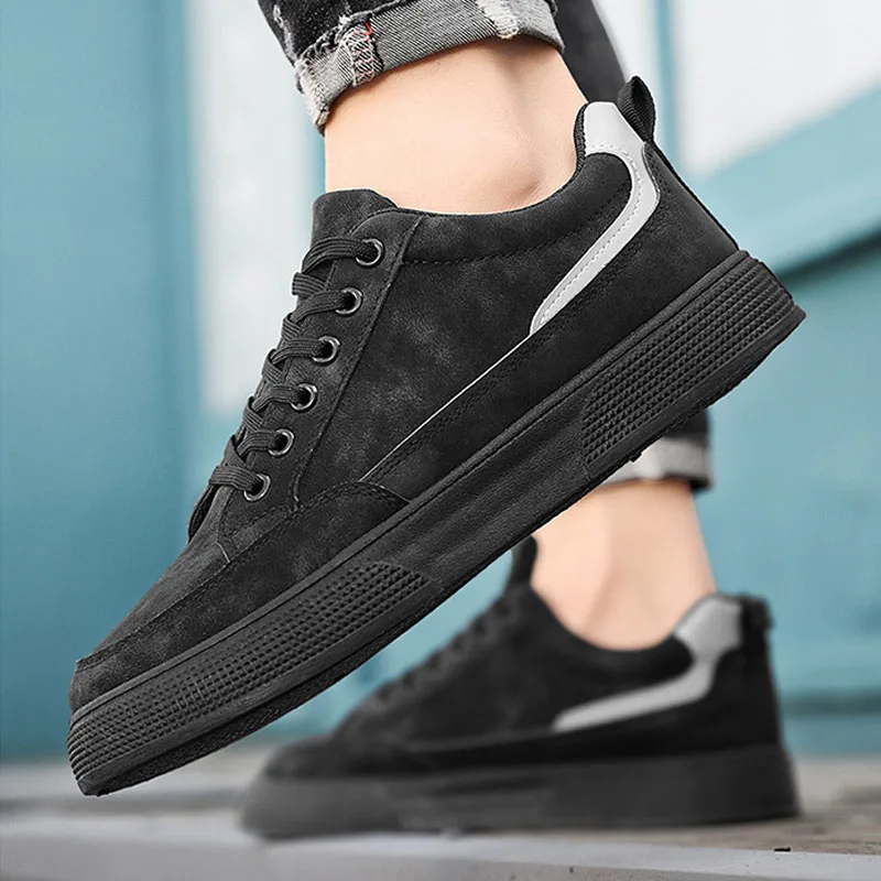 

Мужская кожаная обувь, осенние модные кроссовки для вождения, прогулок в офисе, удобные мужские слипоны на плоской подошве, нескользящая молодежная обувь