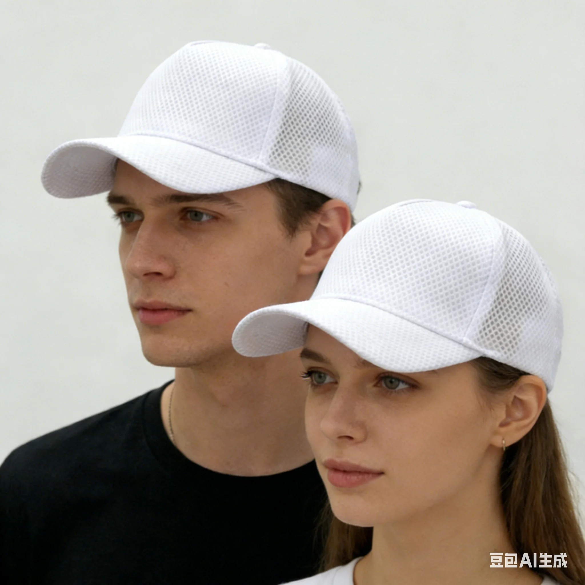 Herren Trucker Caps mit großer Krone, atmungsaktiv, Vollnetz, Snapback, Baseballkappen, Sonnenschutz, Outdoor, Übergröße 56-64cm – Detail 2