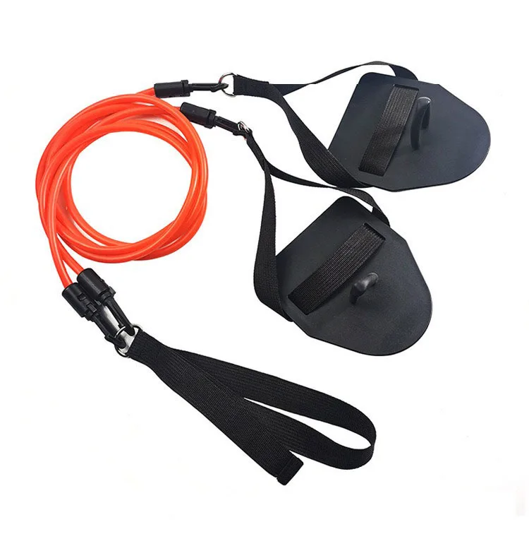 Swimming Resistance Band Set with Hand Paddles Handles Exercise Workout Bands for Women Men 1.2m Stretch Cord gallery 5
