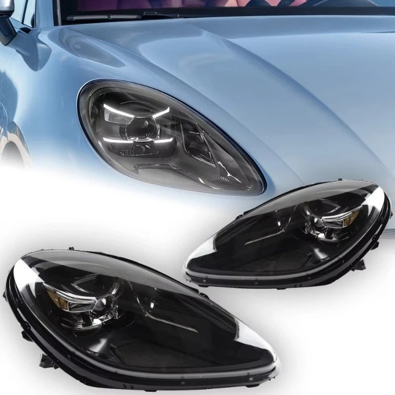 

Автомобильные фары для Porsche Macan 2014-2019 95B: Проекционные линзы, анимированные сигналы, светодиодные фары, ДХО