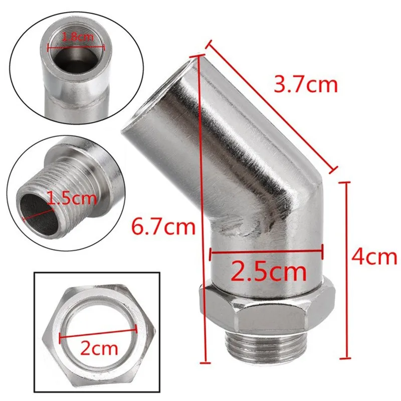 

O2 Sensor Extender M18X1 5 Thread 135 Degree Connector Fix Check Engine Light Car Accessories