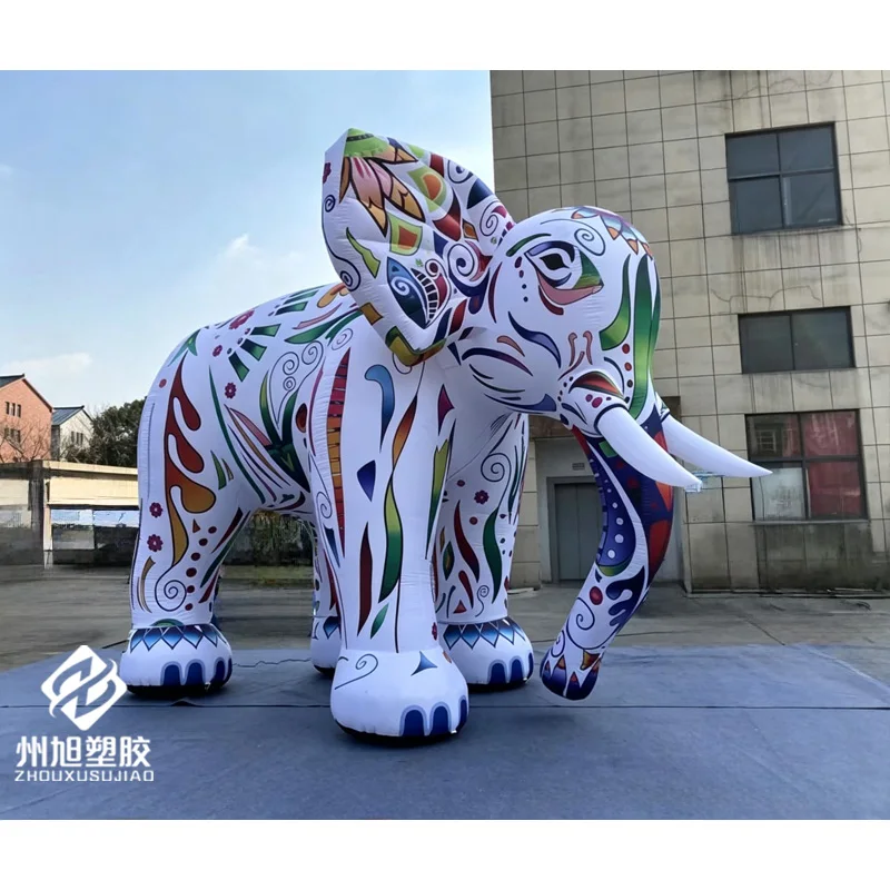 Inflatable elephant, advertising-use Oxford material cartoon model elephant inflatable balloon, customizable size