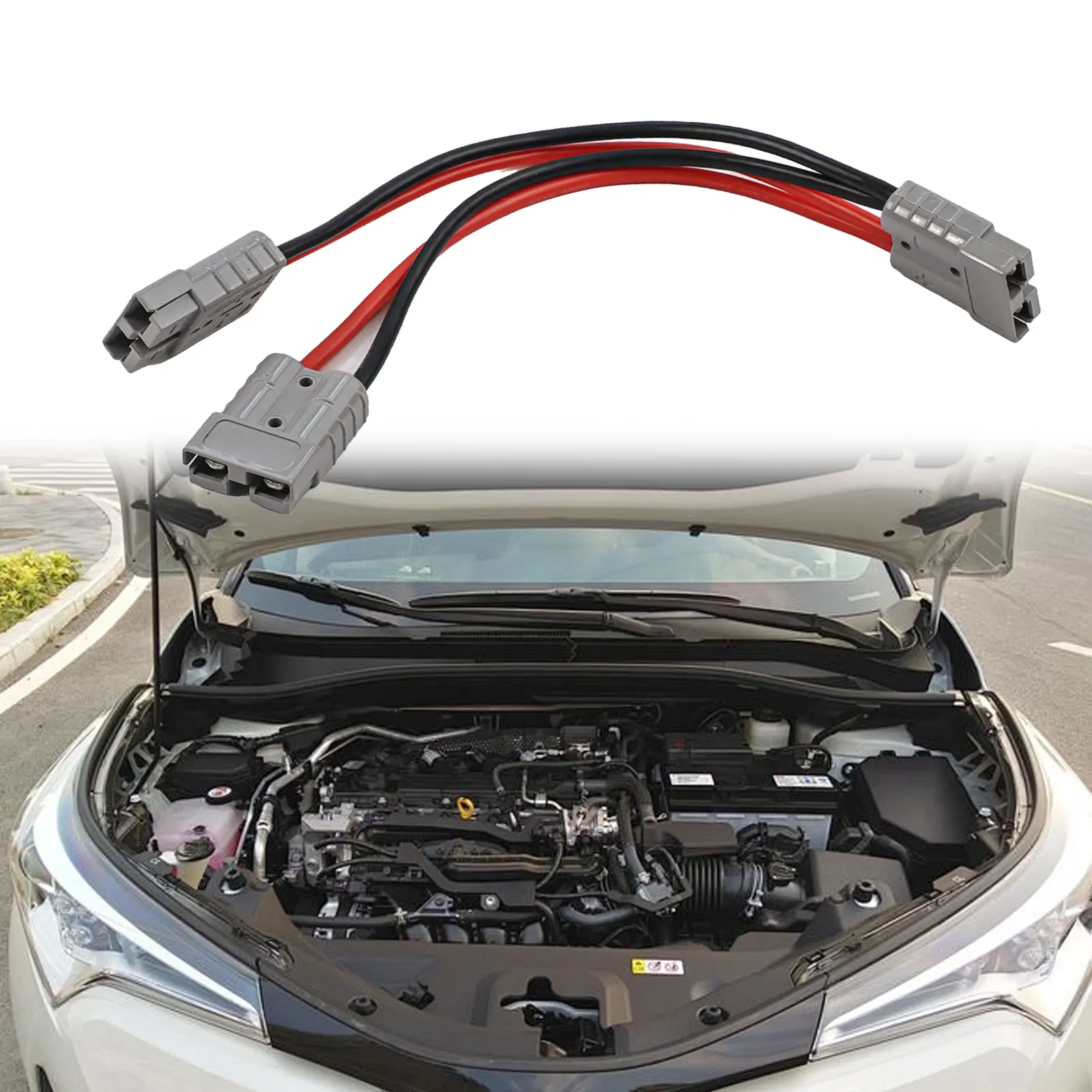 50 Amp Y Style Adaptor Cable for Battery Systems Featuring 4mm Automotive Grade Wiring and 48A Continuous Rating