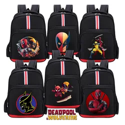 Deadpool Wolverine Kids Backpack Disney Marvel Heroes Cartoon Back School Boy Student School Bag Teenager Knapsack Birthday Gift