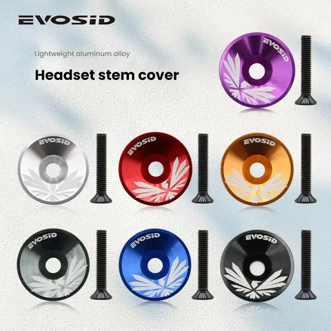 EVOSID Bike Stem Cover Aluminium Alloy Stem Top Cap Only 5.8g Ultra Light Headset Cover With Screw for 28.6mm Front Fork