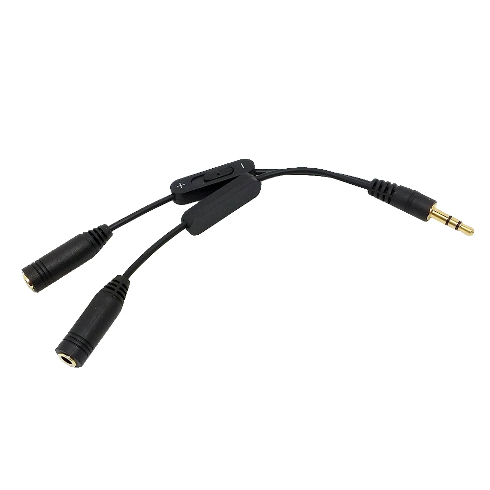 

3.5mm Audio Y Splitter Cable Gold Plated Headphone Mic Splitter Adapter for PC Tablet Smartphone AUX Port Connection