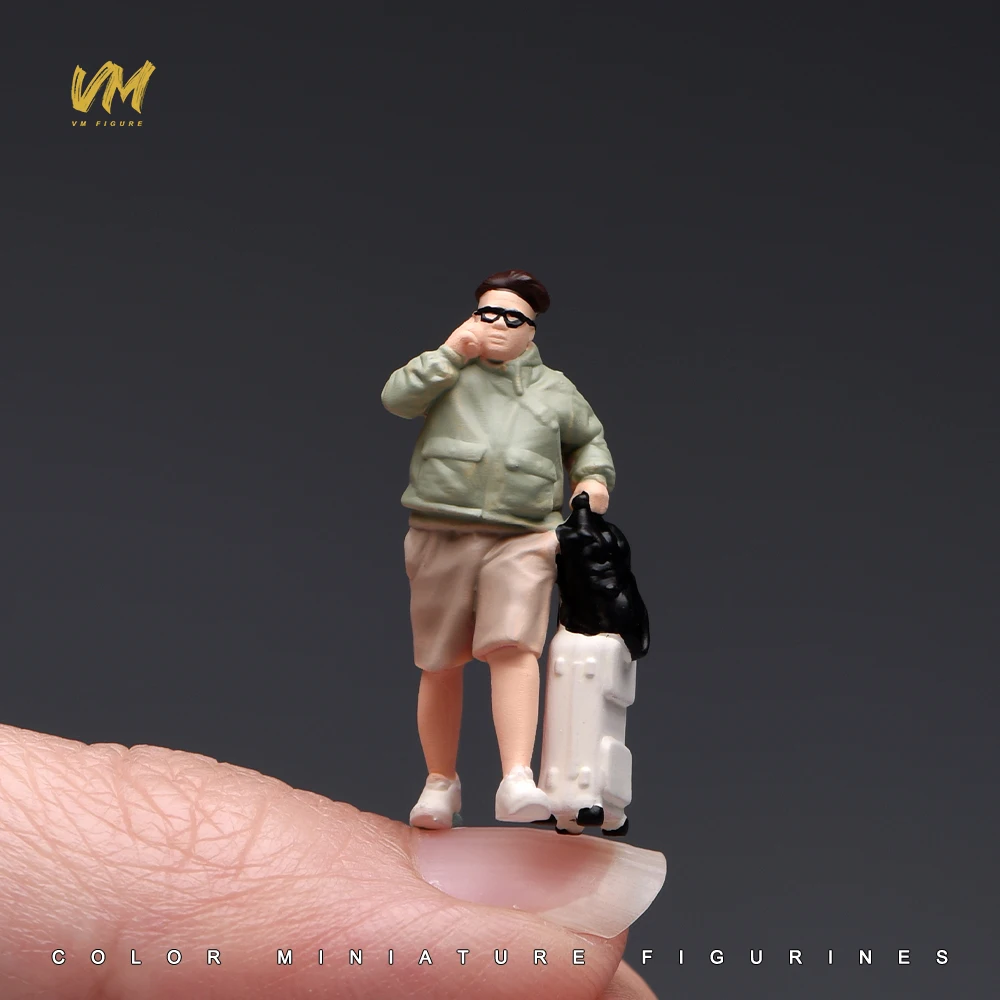 Painted Miniature 1/87 1/64 1/43 1/24 1/18 Male Photography Female Sweep Floor Youth 3D Doll Street Scene Props Display Decor