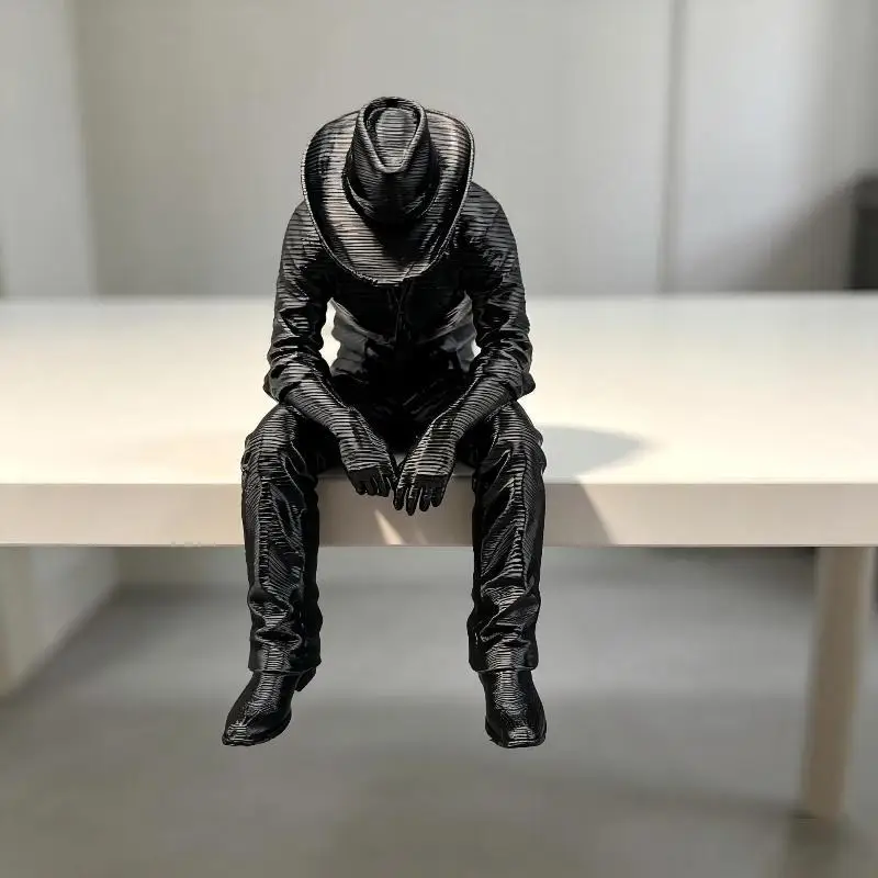 1Pc 3D Cowboy Sculpture Ornaments For Tableside Bookshelf Decoration Collectible Figurines Home Room Decor Accessories