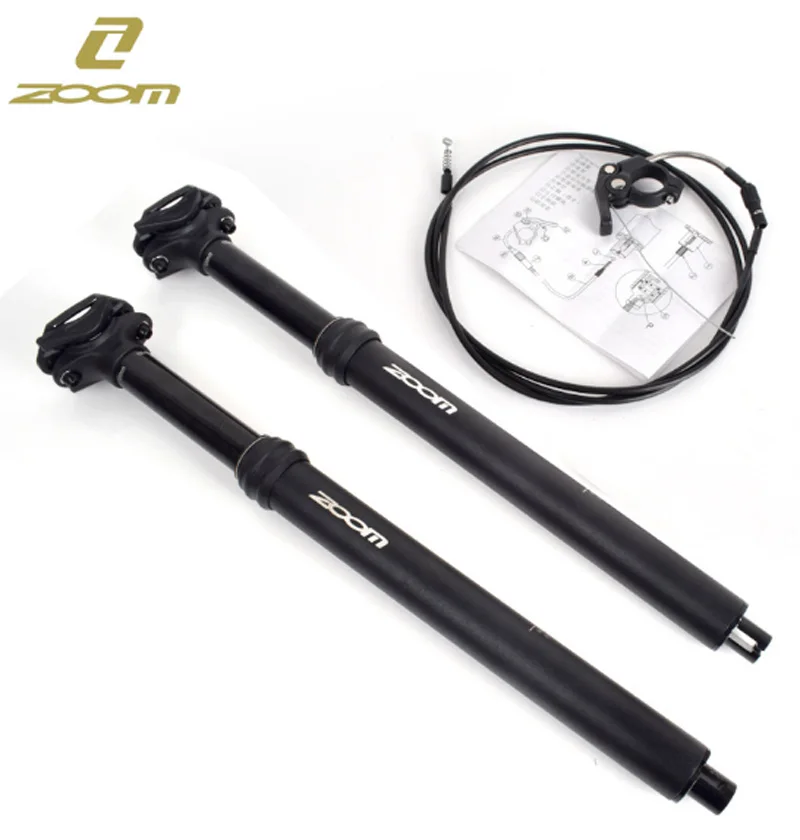 

Bike Seatpost ZOOM Dropper Seat Post Adjustable MTB 30.9/31.6*400mm 100mm Travel Hydraulic Inner Routing Outer