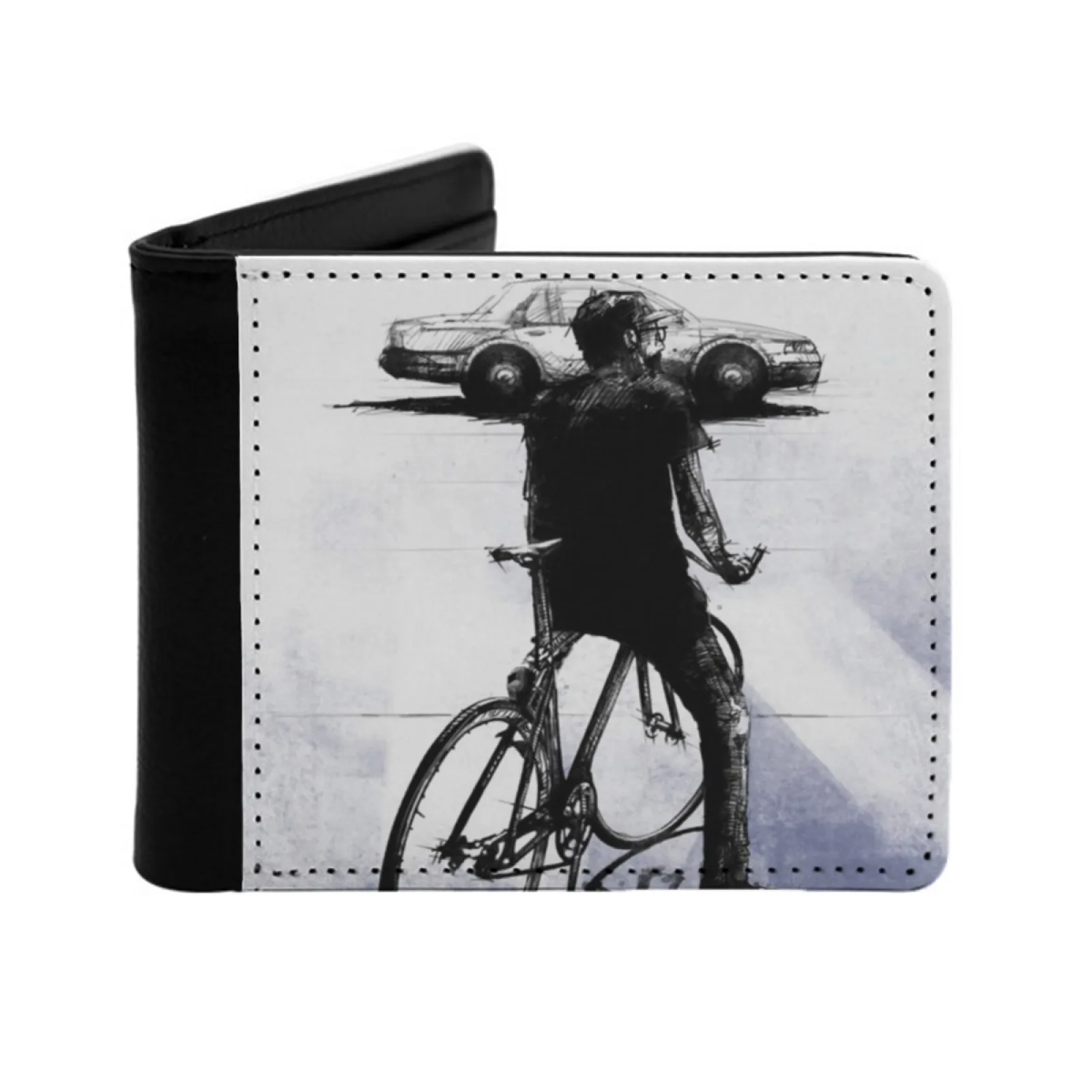 

Мужские кошельки Fixie Cyclist, мужской кошелек, короткий кошелек, складной двойной персонализированный кошелек, Fixie, велосипедный велосипед, дорожный автомобиль