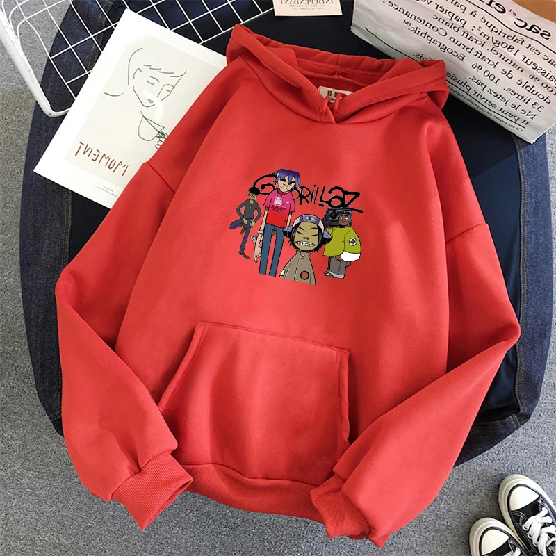 Frühling Gorillaz Lustige Gedruckt Cartoon Hoodies Sweatshirts Frauen/Männer Harajuku Koreanische Übergroßen Pullover Unisex Hoodie Streetwear