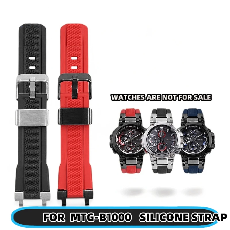 Per Casio G-SHOCK serie MTG-B1000 G1000 cinturino in silicone resina orologio da uomo catena cinturino orologio rosso cinturino di ricambio