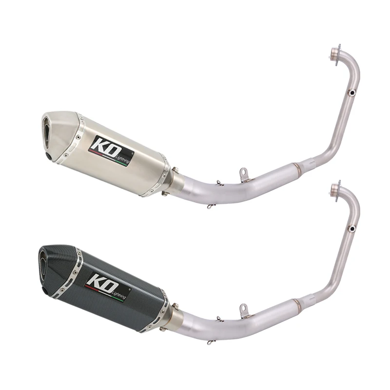 

Slip On For Zontes ZT125 U1 G1 GK Z1 Z2 2025 2026 Complete Exhaust System 51mm Muffler Tips Header Link Pipe With DB Killer