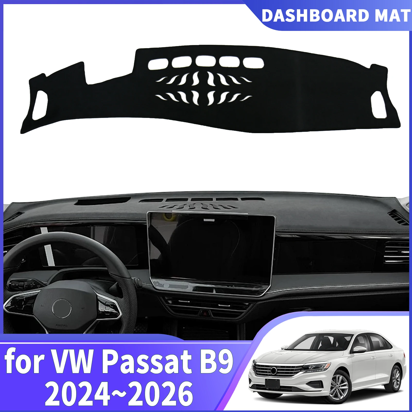 

for Volkswagen VW Passat B9 Variant R-Line 2024~2026 Car DashMat Sunshade Dashmat Dashboard Cover Pad Protective Carpet Leather