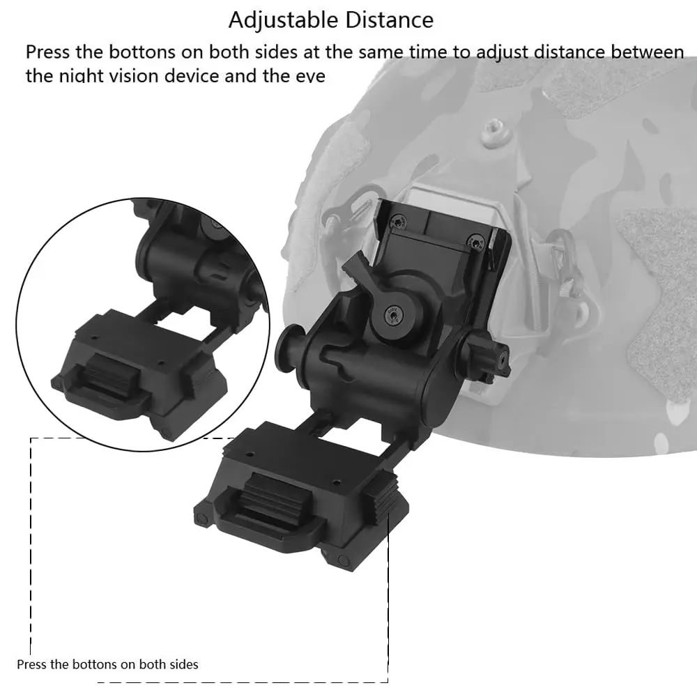 Airsoft L4G24 Night Vision Googgles Mount,Tactical Nylon Adjustable Helmet NVG Bracket Adapter for PVS15 PVS18 GPNVG18