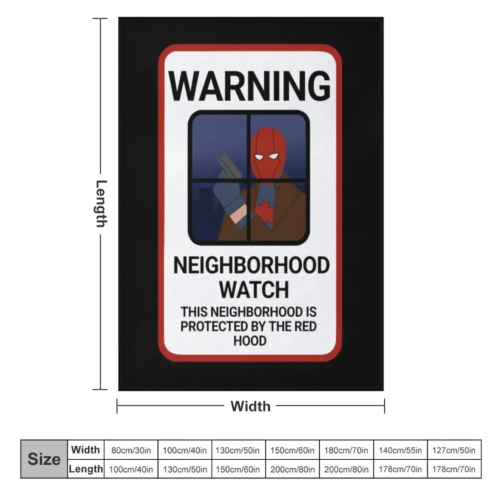 Red Hood Neighborhood Watch Throw Blanket anime Retros Personalized Gift Blankets