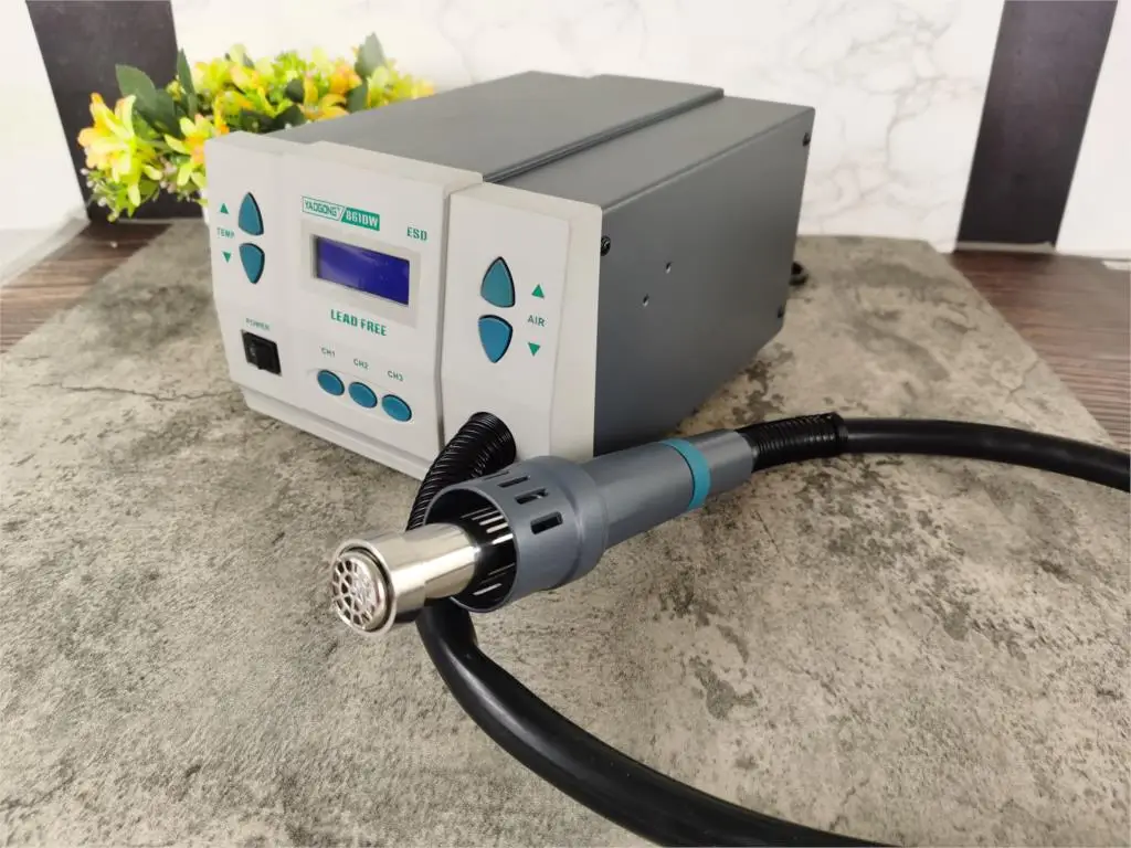 1000W Original YAOGONG 861DW Heat Gun Lead-free Hot Air Welding Station Hairdryer Soldering Hot Air Rework Station Hot Air gGun