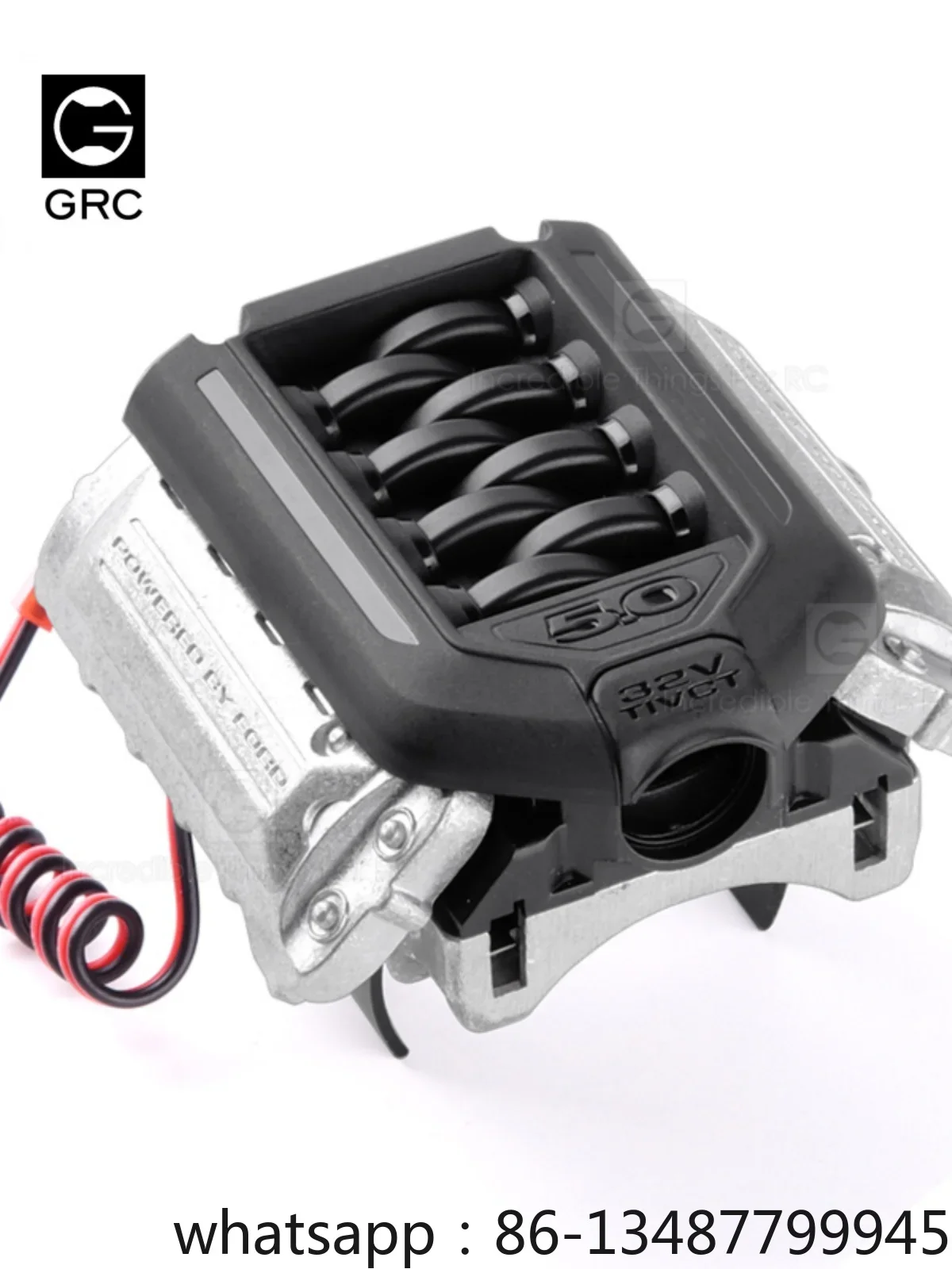 GRC F11 V8 Simulation Engine Hood Fan Radiator Motor Cooling Fan Simulation 5.0 Engine