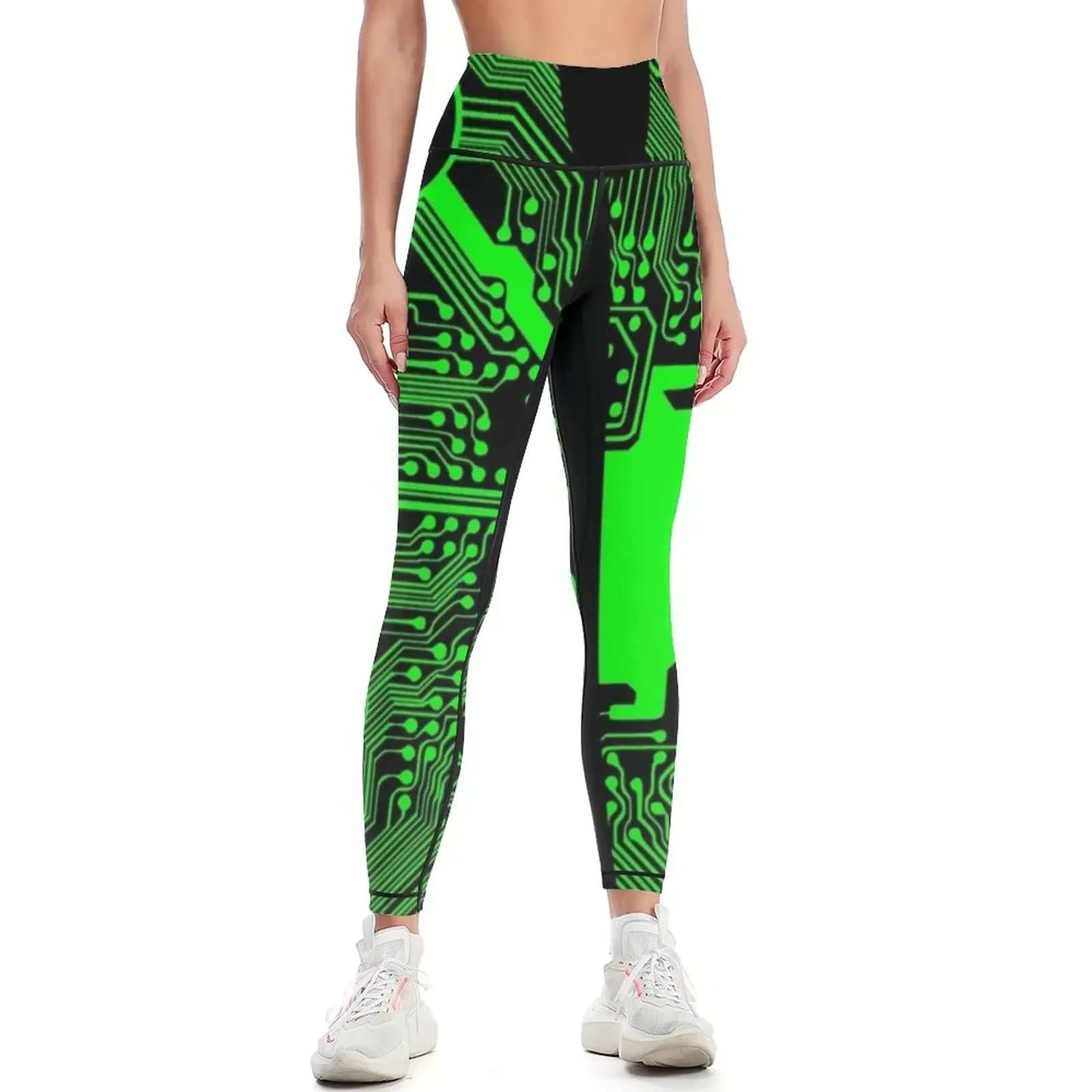 

Cybergoth - Radioactive (Green) Leggings sport pants sportswear gym gym's clothing Sports pants for Womens Leggings