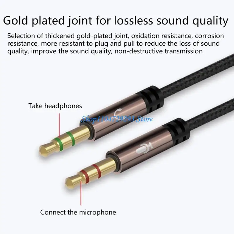 

Wire Gold Plate Plugs Mobile Headset Becomes Computer Headset Adapters