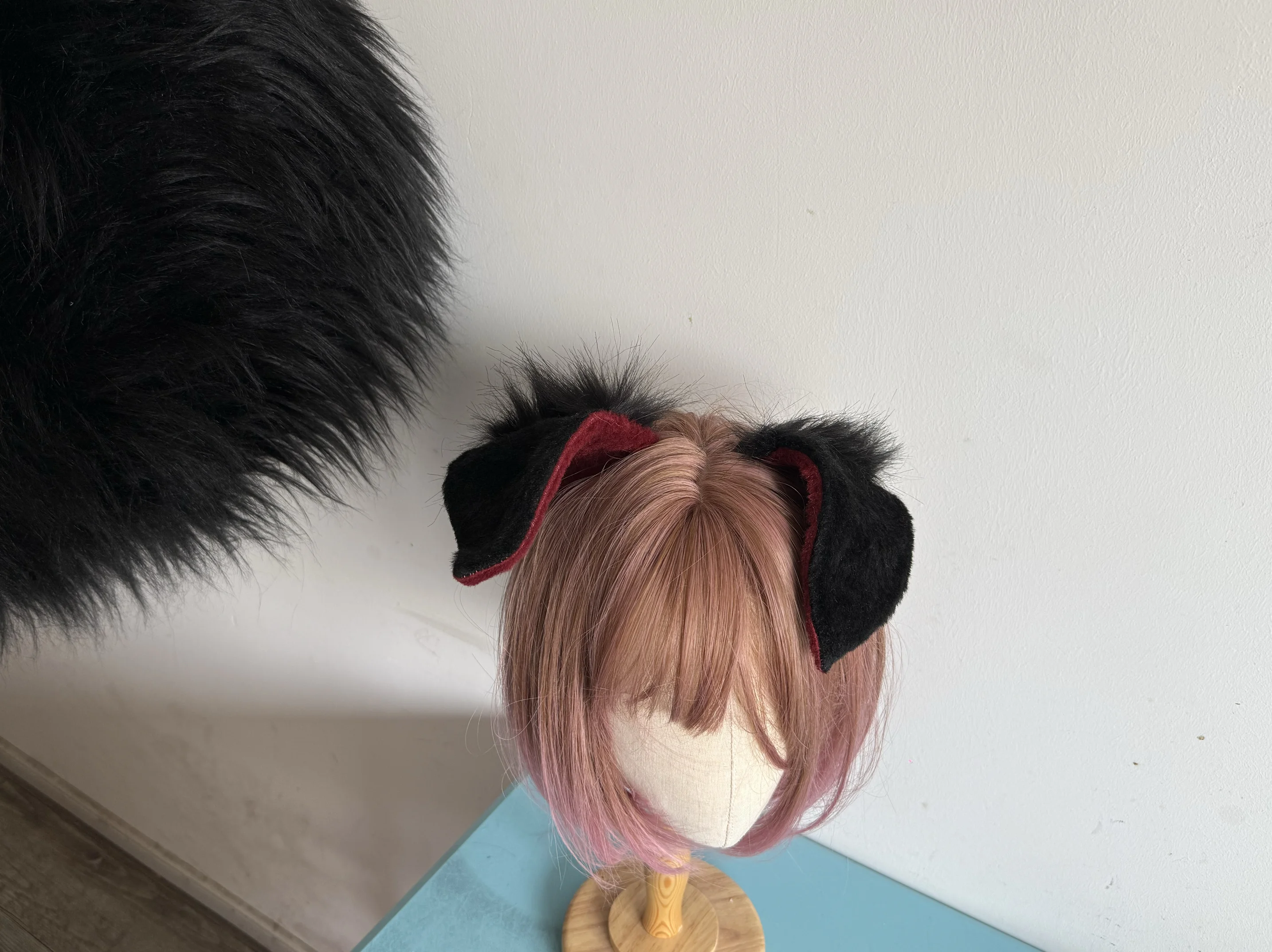 Game Arknights Yu LaoJiang Ears Tail Cosplay Props Headwear Walnut Hair Hoops Tricolor Fox Tail Halloween Costumes Accessories