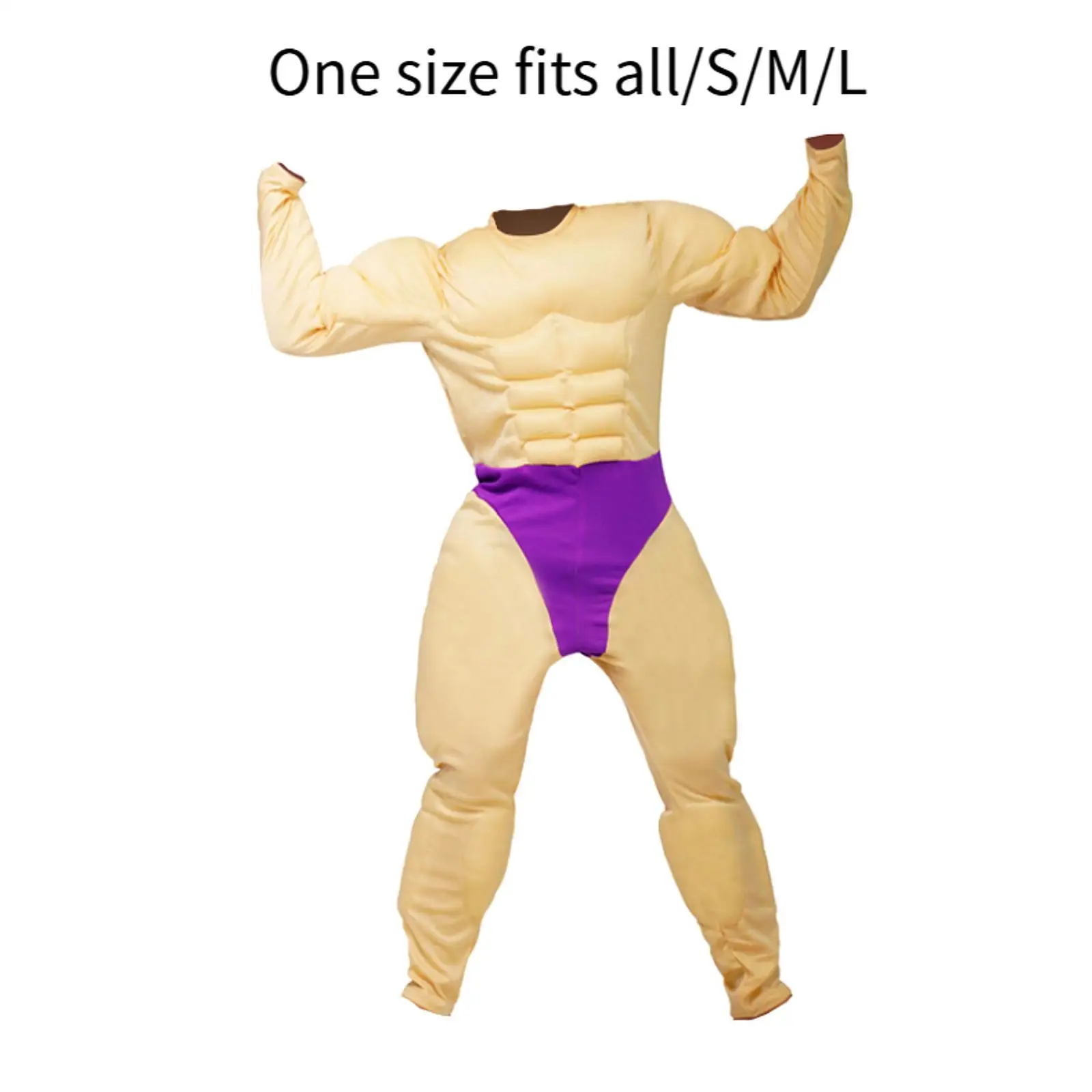 Muscle Jumpsuit Costume Simulation Halloween Costume for Birthday Party Supplies