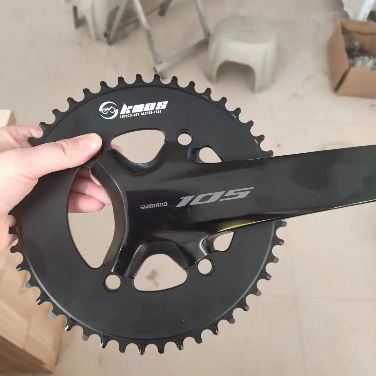 KEOS 110BCD 4-Bolt الراقية قرص مغلق 44T-56T الطريق دراجة العمود المرفقي قرص مغلق مناسبة لSHIMANO R7000 R8000 R9100 #3