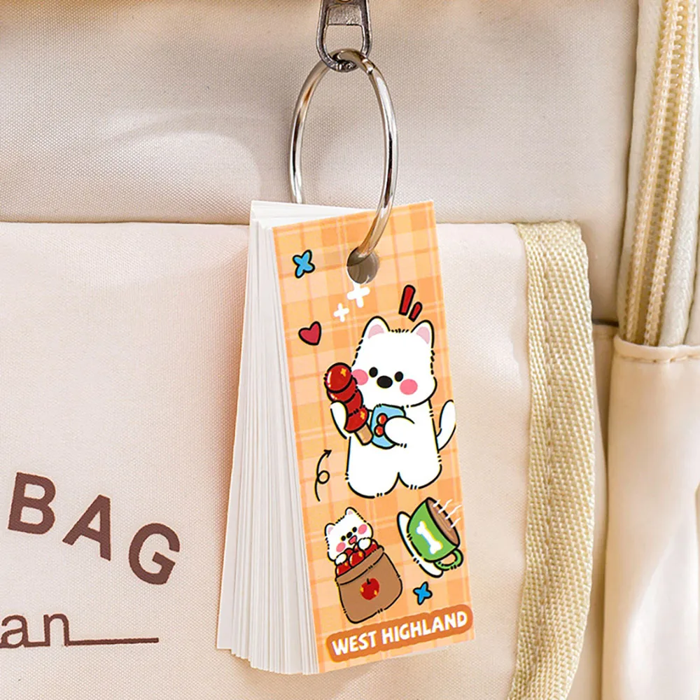 1pc random style cute mini iron ring notebook, removable sticky note book, portable pocket notebook