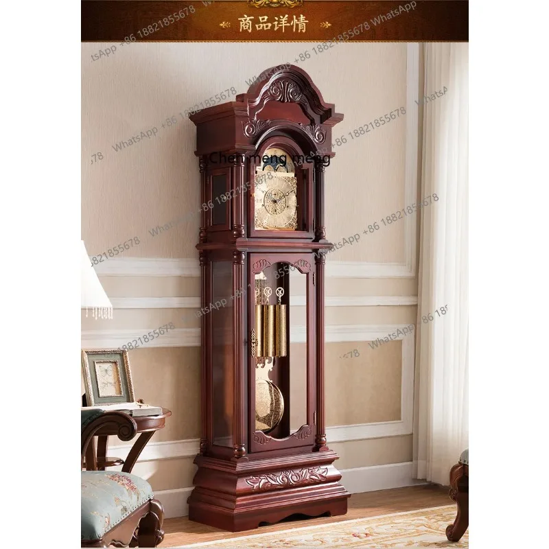 Imagen 6: C56 Movimiento de lujo, reloj vertical, reloj de piso europeo, sala de estar, reloj de péndulo mecánico