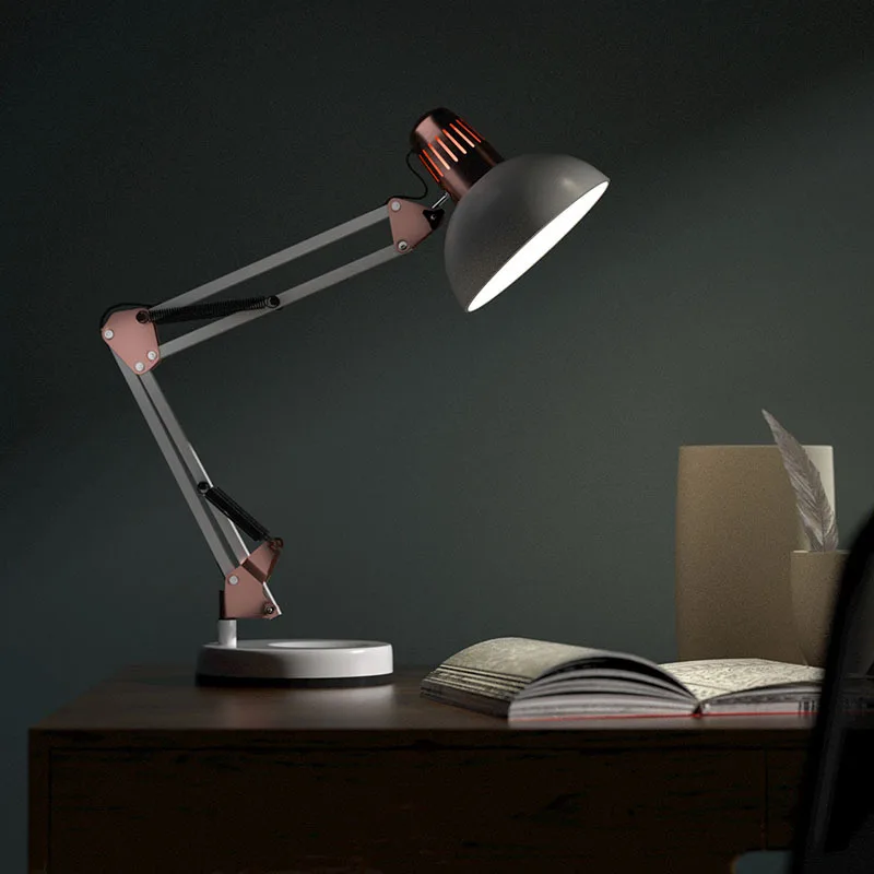 LED Plug-in Eye Protection Desk Reading Desk Lamp Modern Foyer Living Room Minimalist Creative Robotic Arm Desk Lamp