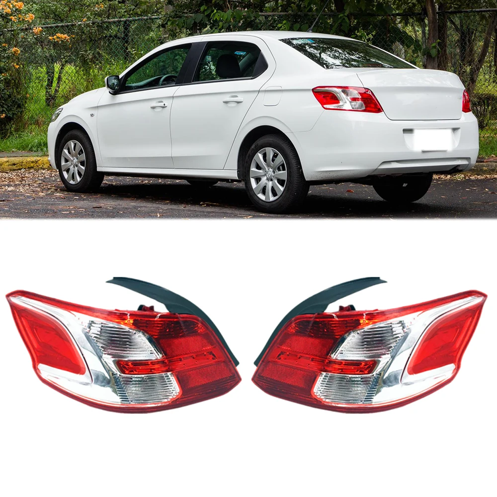 Tail Lamp Car Rear Tail Light Turning Signal Brake Lamp LED Warning Bumper Light For Peugeot 301 2012-2016 9674807780 9674807880