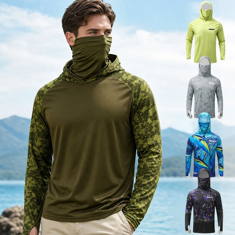 Long Sleeve Fishing Garment For Lakeside Fishing Shore Camping Kayak Fishing Angling Fans Wear‑Resistant Breathable Top