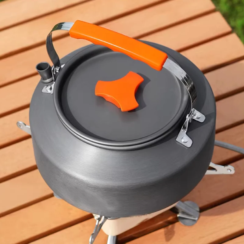 

1.6L 2L Aluminum Alloy Kettle Teapot Camping Jug for Hiking Style Outdoor Travel Lightweight Portable Picnic Camping Accessories