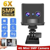 HD 4K 4G SIM Card Mini Camera Dual lens 5MP 3000mAh Battery Camera PIR Human Detection Mini Security Surveillance Camera OKAM