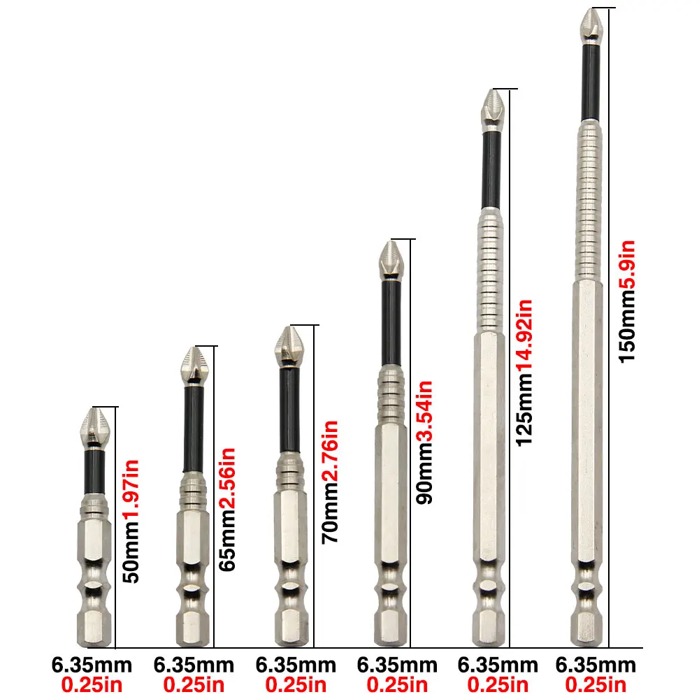 K5 thread impact magnetic electric screwdriver head hexagonal handle anti slip cross screwdriver head tool accessory set